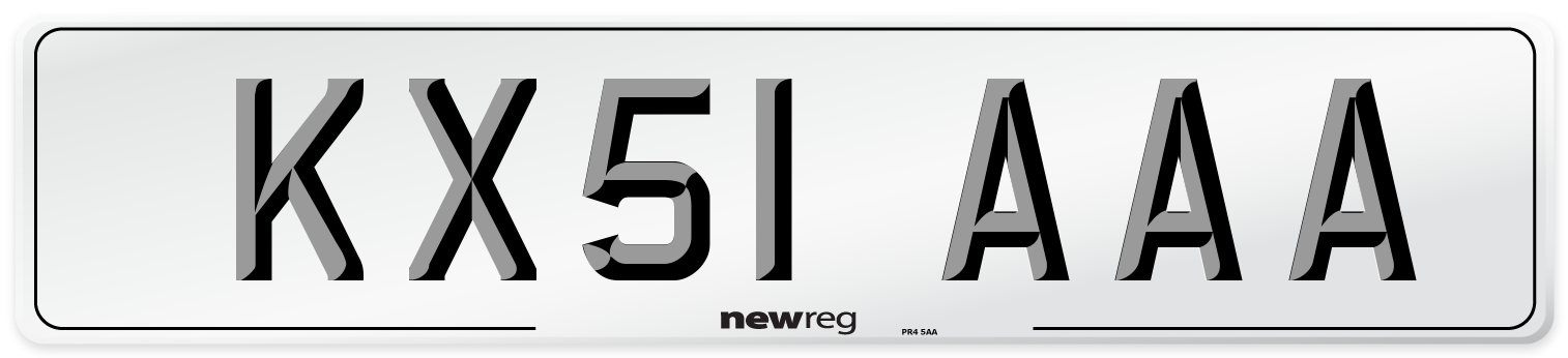KX51 AAA Number Plate from New Reg